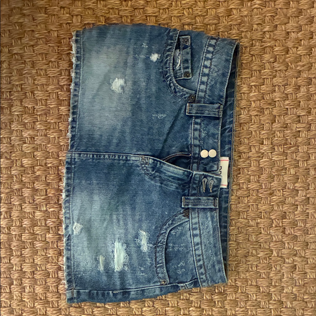 Bdg Distressed Blue Denim Women's Shorts